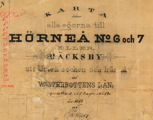 Laga Skifte Hörneå 1885